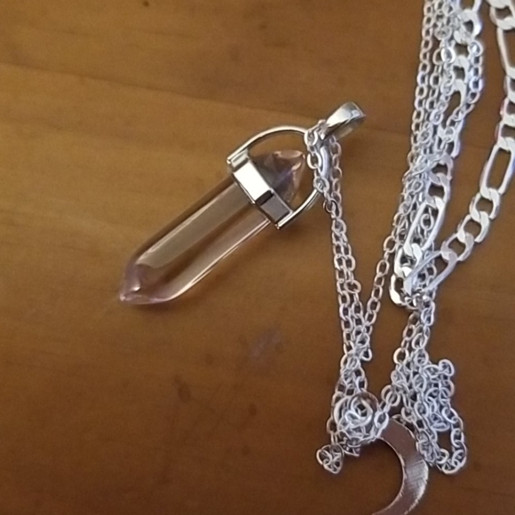 ◇Willow◇ Silver Layered Crystal Necklace - Picture 5 of 5